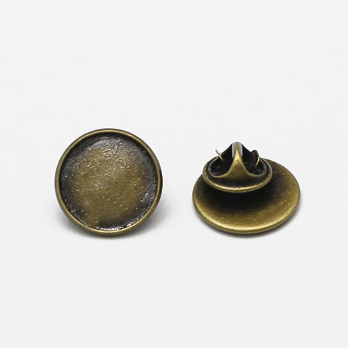 Brass Earrings Posts with settings,nickel-free, lead-safe,