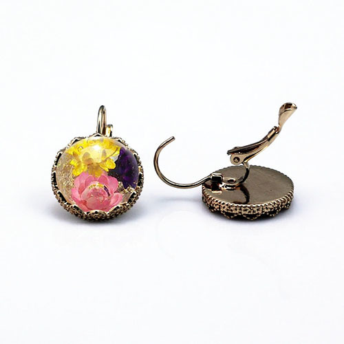 Brass earrings jewellery wholesale round shape