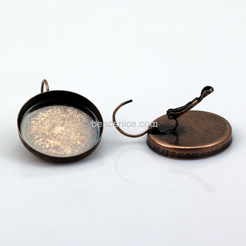 Leverback ,Cabochon Settings,brass,round