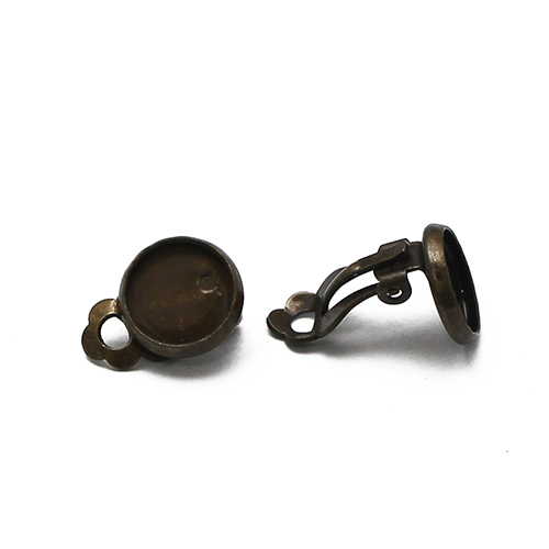 Brass Clip-On Earring Components,Base Diameter:10mm,Lead-Safe,Nickel-Free,