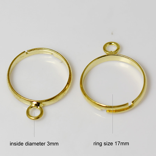 Loop ring bases brass,size: 7,donut,
