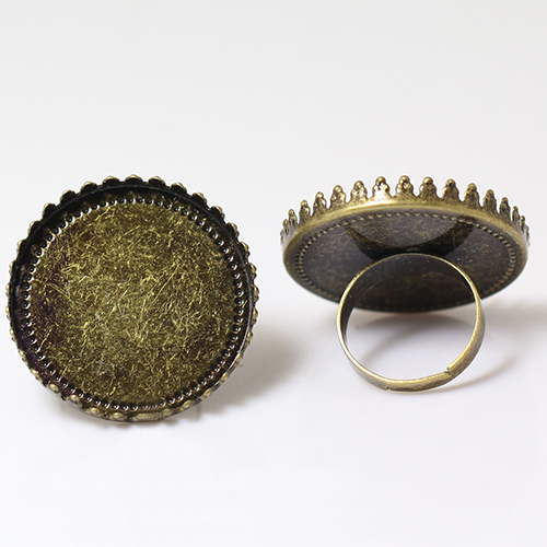 Ring mountings,brass,sure-set,round
