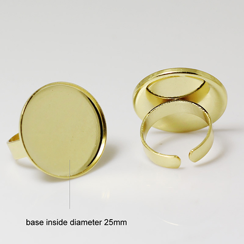 Brass Bezel Ring Settings,lead-safe,nickel-free,round