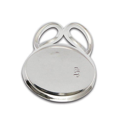 925 Sterling Silver Ring Base fit 25mm Setting Rings Blanks for Personalize DIY Jewelry Making