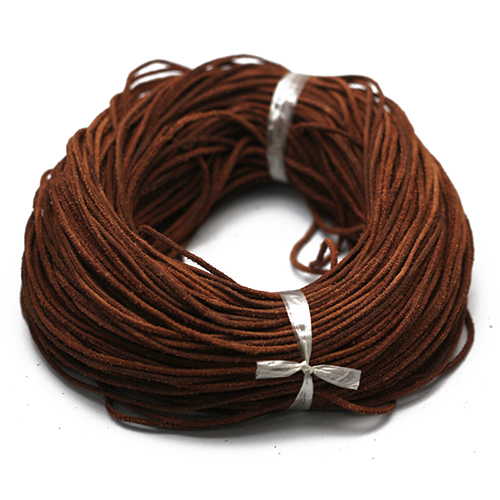 Natural round leather cord