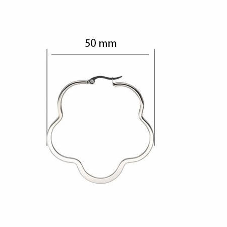 Stainless Steel Simple Twist Ear Hoop Earrings