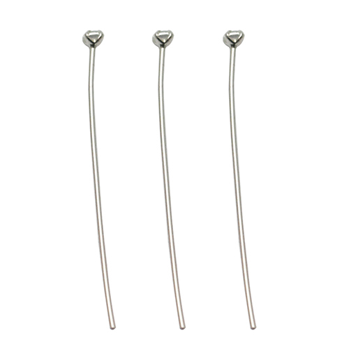 925 Sterling silver headpins round ball