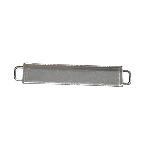 925 Sterling silver connector , Rectangular bezel setting,
