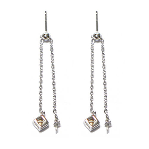 925 Sterling Silver Tassel Bars Dangle Drop Thread Line Threader Earring Accessories