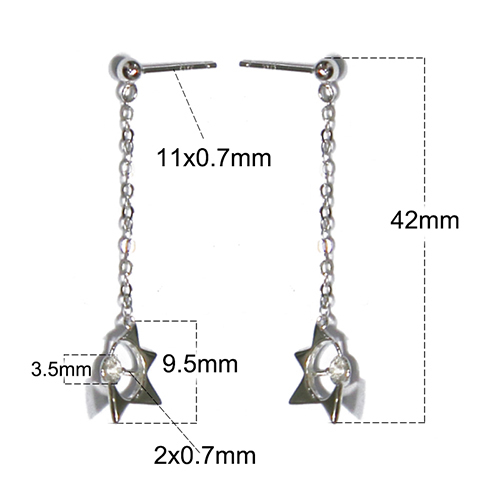 925 Sterling Silver Threader Thread Line Earrings For Women Pearl Earring Making
