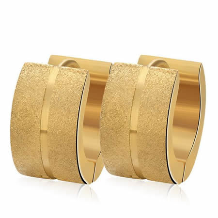Fashion Stainless Steel Gold Plated Earrings Ear Clip for Women