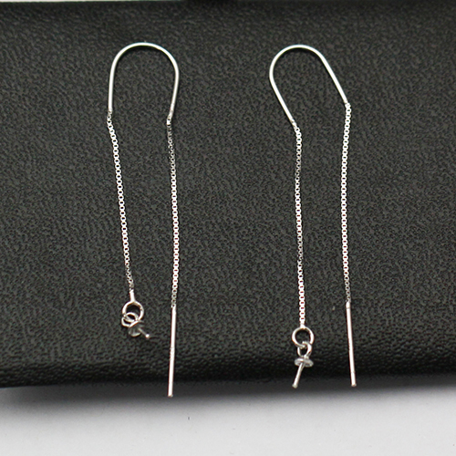 925 Sterling Silver Ear Thread Through Lady Earring line