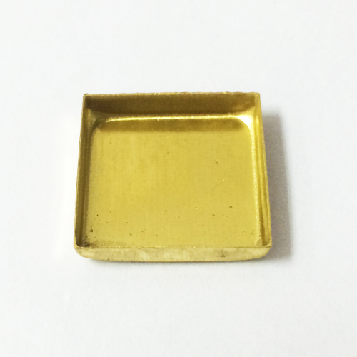 Brass bezel setting square rack plating lead-safe nickel-free