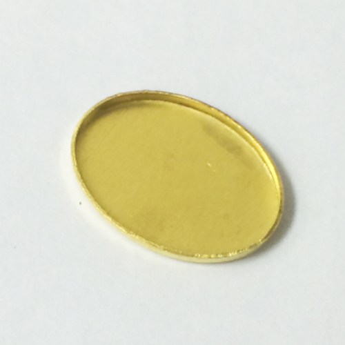 Brass bezel setting oval rack plating lead-safe nickel-free