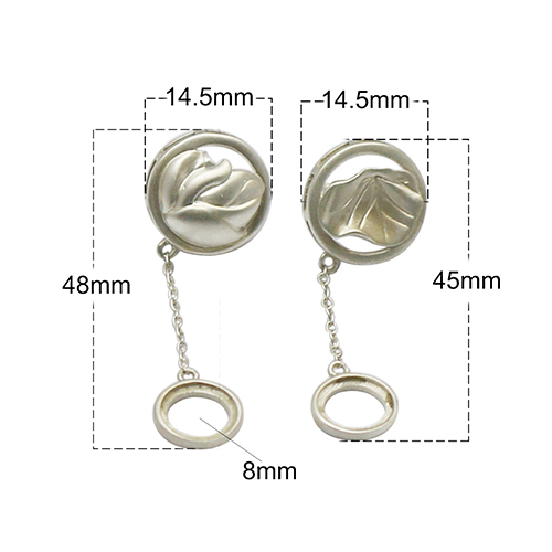 925 Sterling silver lotus earring setting delicate gift for friend