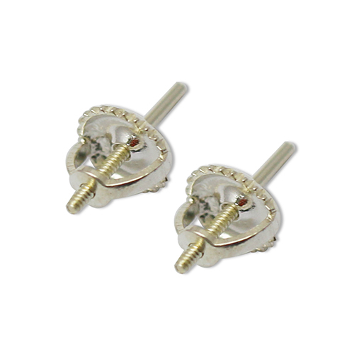 925 Solid Silver Earring Screw Post and Back