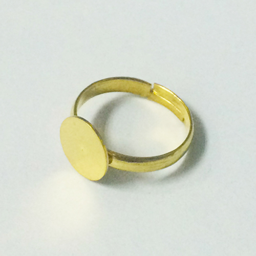 Brass bezel ring settings lead safe nickel free flat round