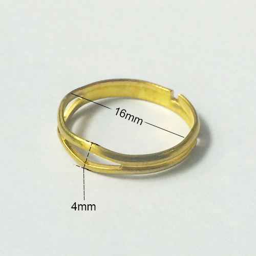 Brass finger ring simple fashion jewelry findings wholesale
