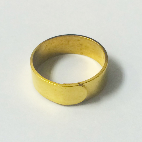 Brass finger ring adjustable lead safe nickel free