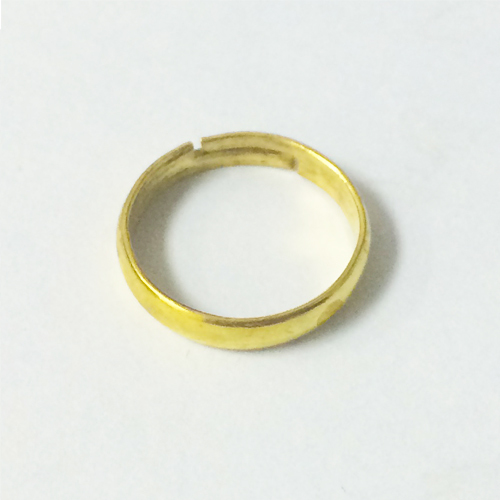 Brass simple finger ring adjustable jewelry making wholesale nickel free