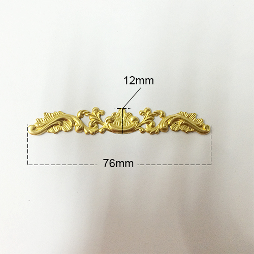 Brass Filligree Components,12X76X1mm,