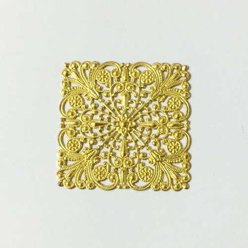 Brass filligree components jewelry findings
