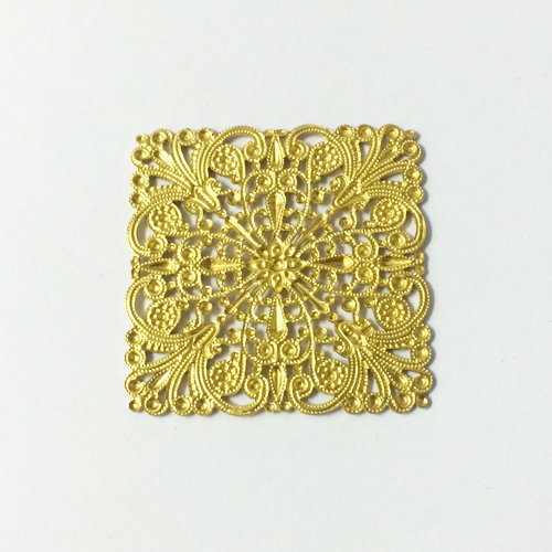 Brass filligree components jewelry findings