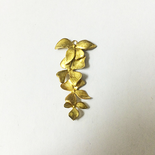 Brass four-leaf clover necklace pendant bracelet connector wholesale fashion jewelry nickel free lead safe