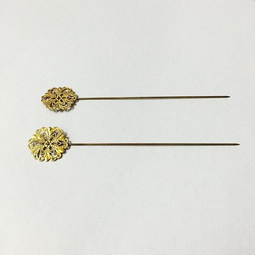 Brass hair pin retro metal hair stick wholesale vintage jewelry hair accessories handmade gifts DIY