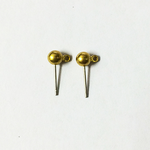 Brass Antique Bronze Ball End Earring Posts for DIY Jewelry Making Nickel-free Lead-safe