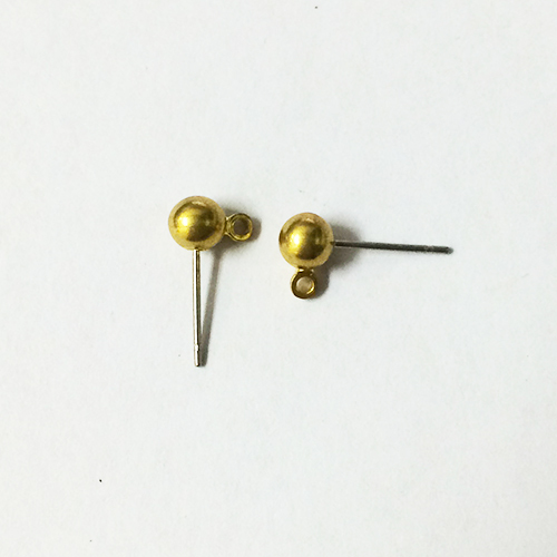Brass Antique Bronze Ball End Earring Posts for DIY Jewelry Making Nickel-free Lead-safe
