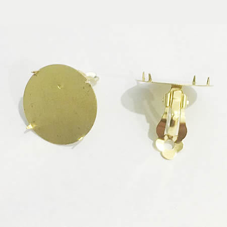 Brass earring bezel cup