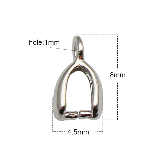 925 Sterling silver pendant bail jewelry making supplies wholesale nickel free
