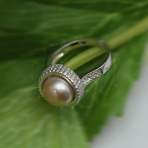 925 Sterling Silver Ring Pearl Jewelry making Charms Round Shape Saturn Wholesale