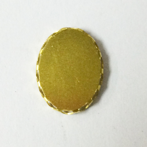 Brass bezel cups round serrated setting