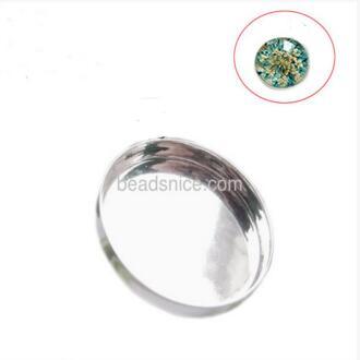 Bezel cups blank bezels for 25mm cabochon high wall bezel 3mm depth without connector