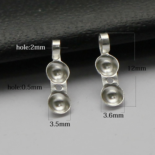 925 Sterling silver end knot concealer  custom jewelry making