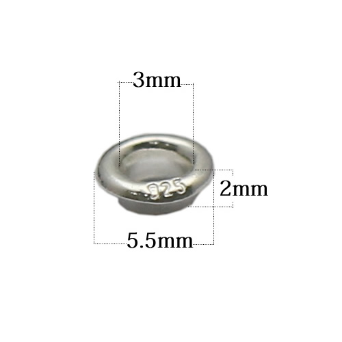 Sterling silver grommets eyelets self backing for bead cores nickel free