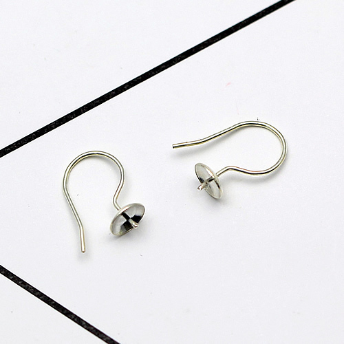 Earring settings for 6mm-12mm round beads or pearls 925 silver earring blank earring base