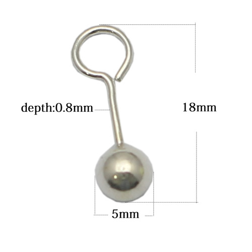 925 Sterling silver ball stud earrings
