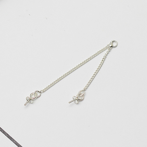 925 Sterling silver chain threader earrings findings