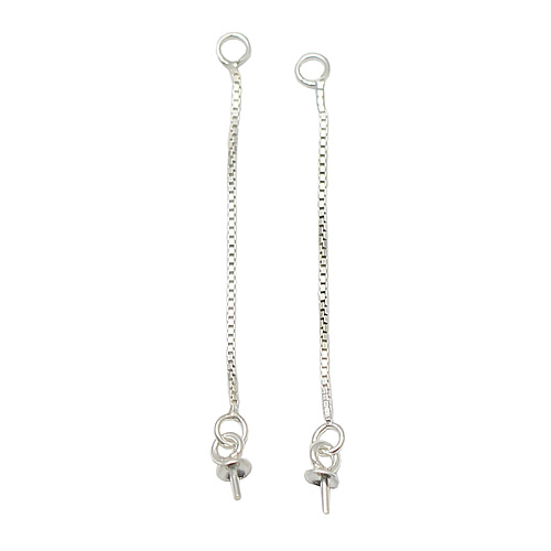 Silver threader earrings findings