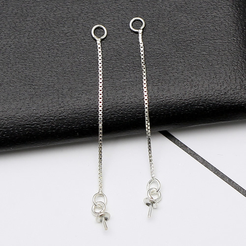 Silver threader earrings findings