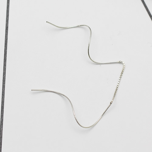 925 Sterling silver chain threader earrings bar earrings