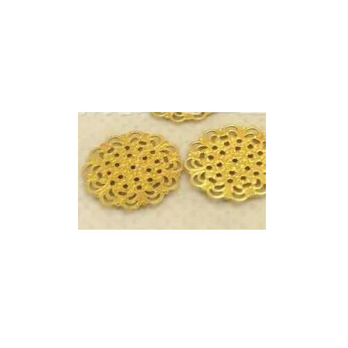 Filigree flowers jewelry components brass