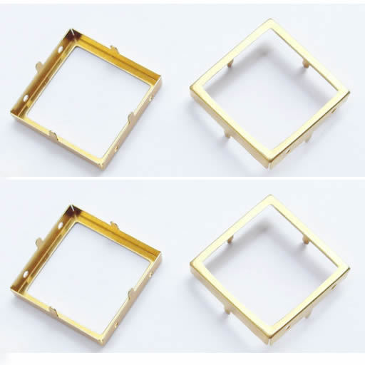 Open bezel pendant blanks,lead-safe,nickel-free,square,