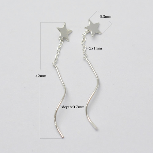 925 Sterling silver threader earring