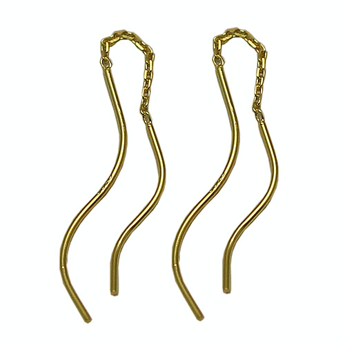 925 threader chain earrings