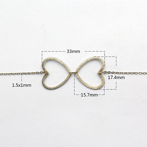 925 Sterling silver heart pendant bracelet personalized love wholesale fashion jewelry chain gift for her trendy style