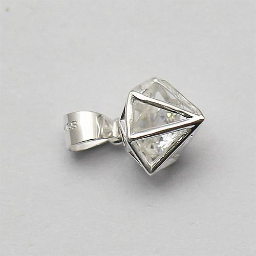 925 Sterling silver diamond shape pendant wholesale fashion jewelry gift for her